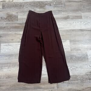 Cache Wide Leg Pants in Deep Burgundy